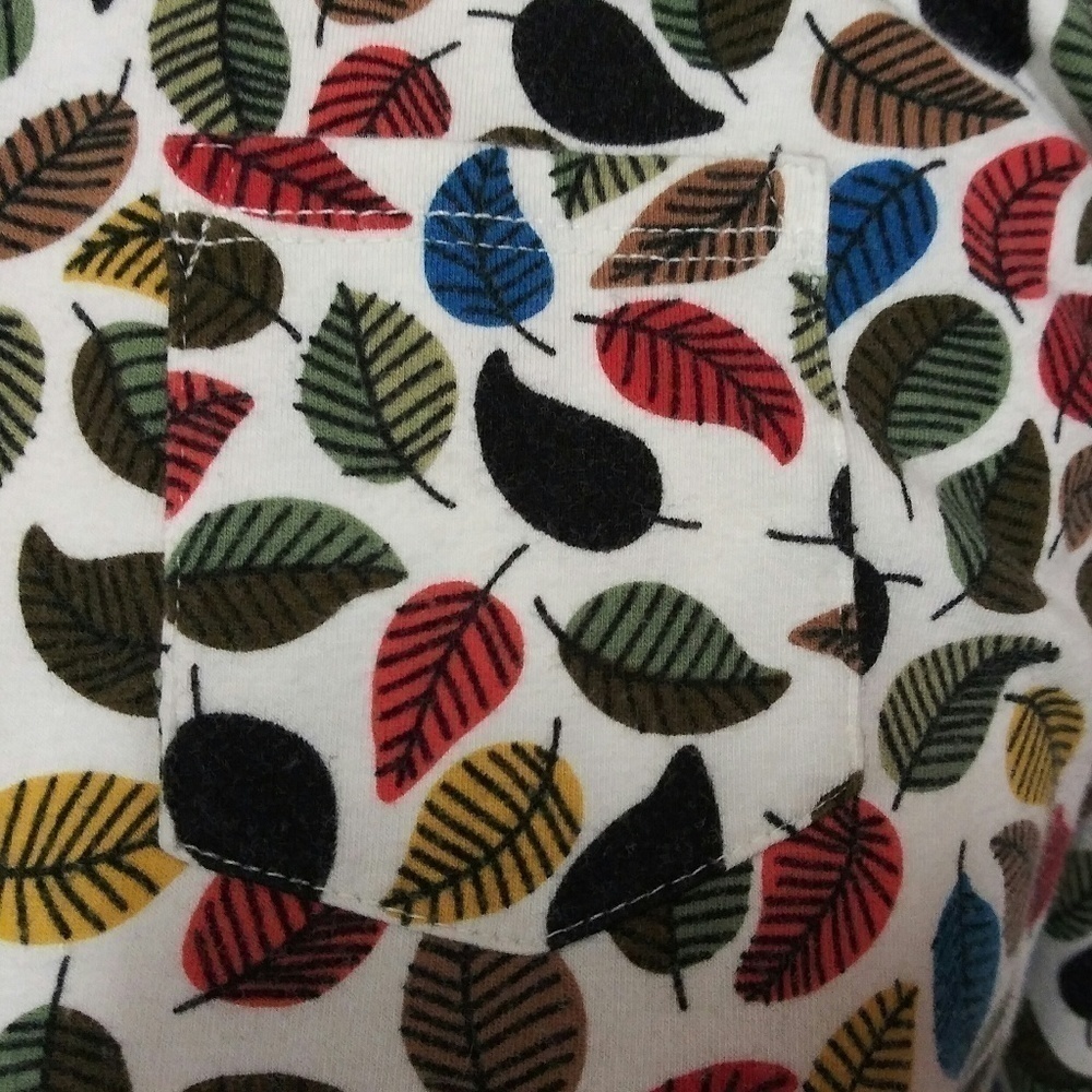 Talbots Petite Multicolor Leaf Pattern Scoop Neck… - image 5